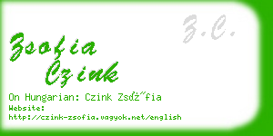 zsofia czink business card